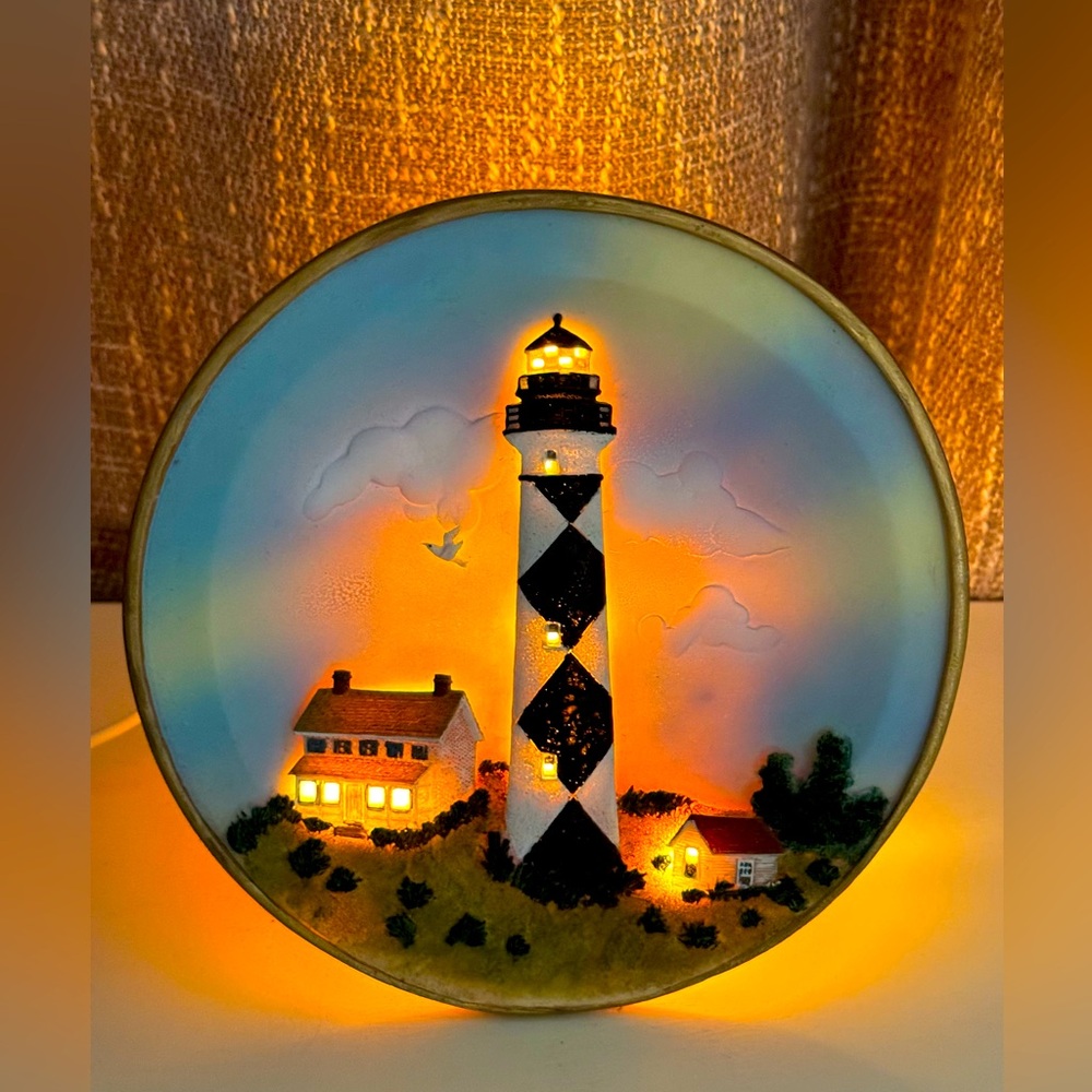 Lighthouse Cape Lookout NC Plate Light